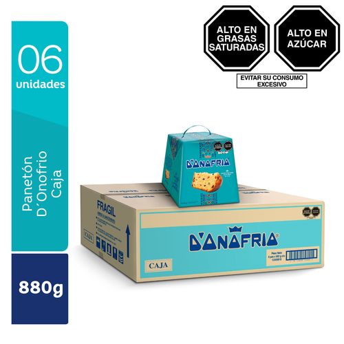 Panetón D'ONOFRIO Caja 880g Paquete 6un