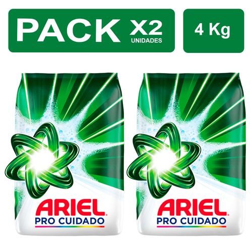 Detergente en Polvo Ariel Regular 4kg PackX2