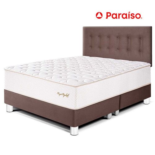 Juego de Dormitorio Paraíso Royal Elizabeth Queen Chocolate + 2 almohadas viscoelásticas + protector