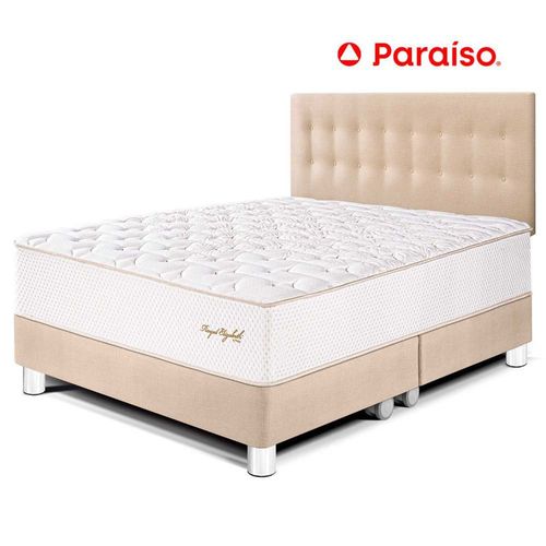 Juego de Dormitorio Paraíso Royal Elizabeth King Champagne + 2 almohadas viscoelásticas + protector