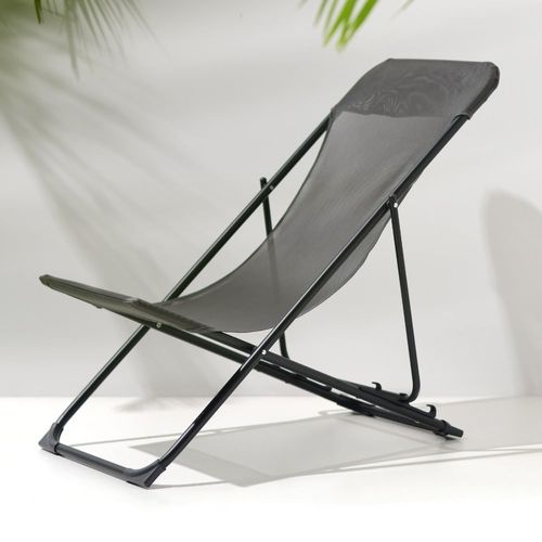 Silla de exterior Relax 3 posiciones Gris