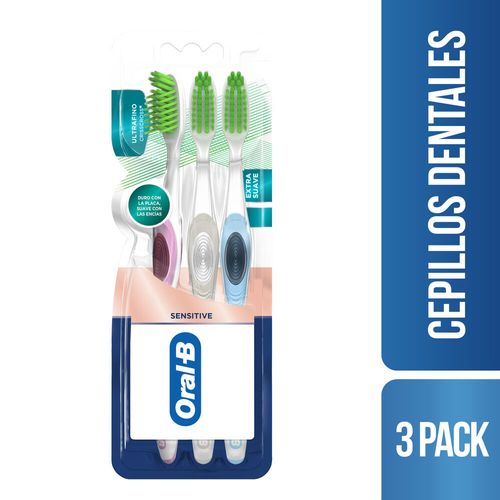 Cepillo Dental Oral B Ultrafino Encías Detox 3 unidades