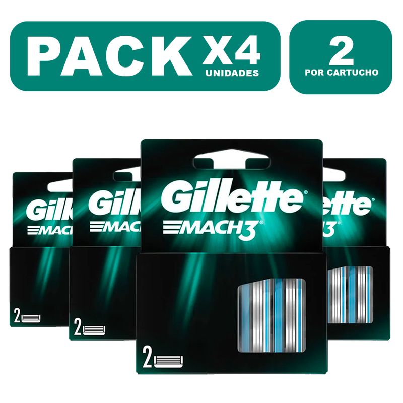 Cartuchos-para-Afeitar-Gillette-Mach3-2-unidades-PackX4