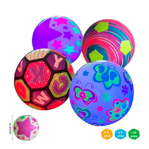 Pack Navidad 4 Pelotas Inflable Led Modelo Variados AS