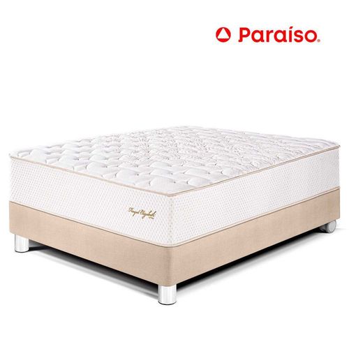 Cama Paraíso Royal Elizabeth 1.5 Plazas Champagne + 1 almohada viscoelástica + protector