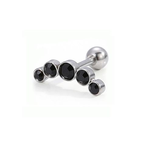 Piercing para hélix, lóbulo o tragus negro