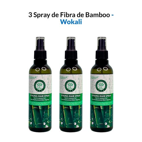 3 Spray de Fibra de Bamboo 250ml - Wokali