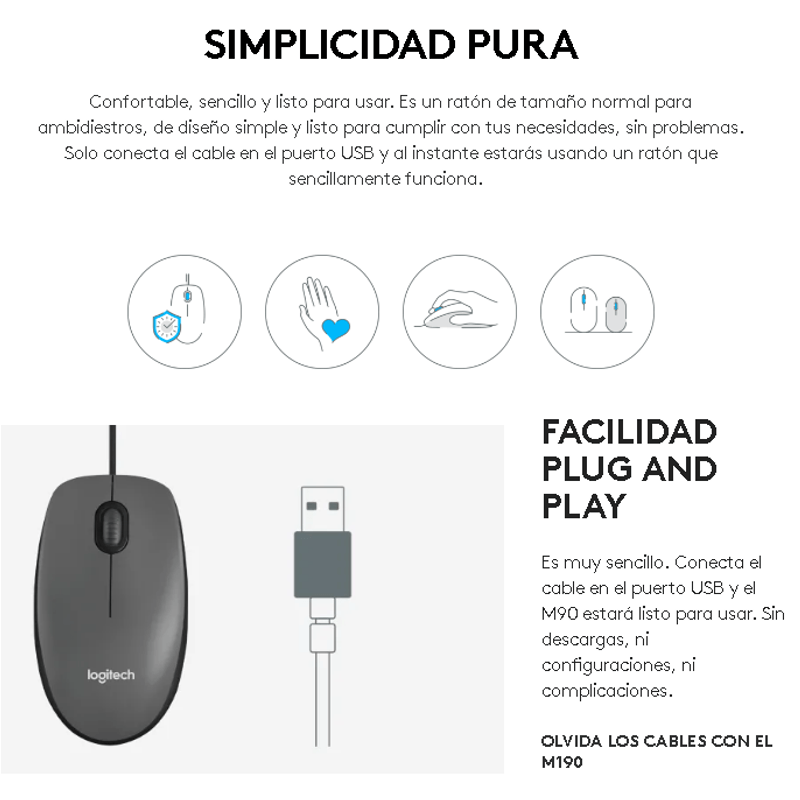 Mouse-standar-negro-Logitech-M90-USB-Cable