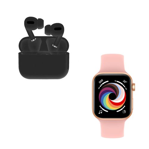Smartwatch Z37 Serie 7 Rosado y Audifono I13 Pro Negro