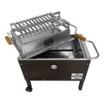 Caja-China-Meat-Master-Jr-Black---Parrilla-Lev-Galv---Termometro---Funda