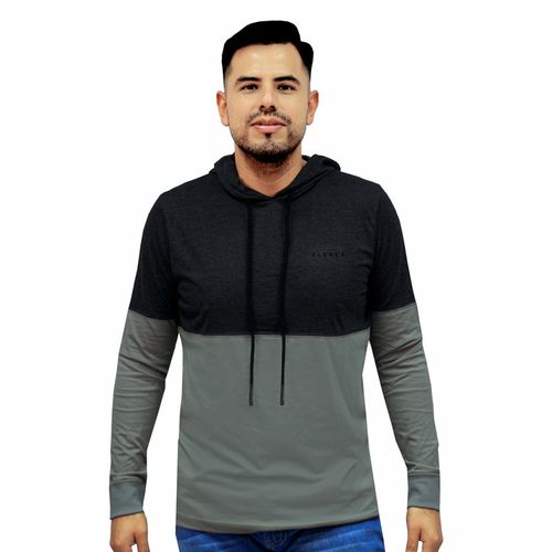 Polo Manga Larga Hombre Audo Elenex Gris Claro