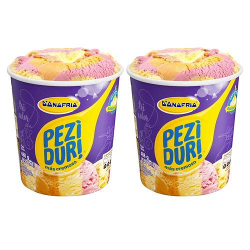 Pack D'ONOFRIO Helado Peziduri Tricolor Cremoso Pote 930ml x 2un