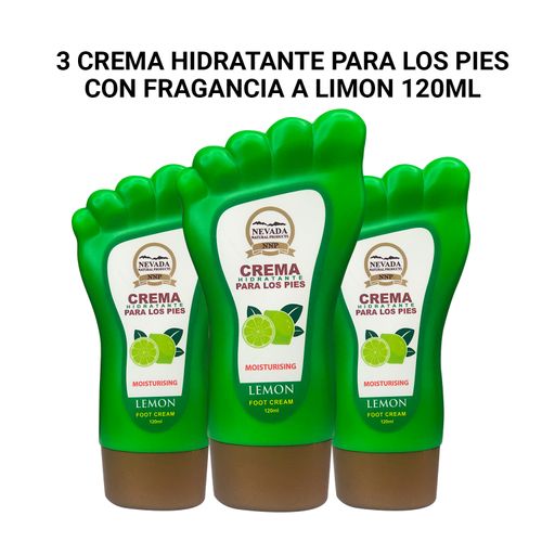 3 Crema Hidratante para los pies - Limon 120ml