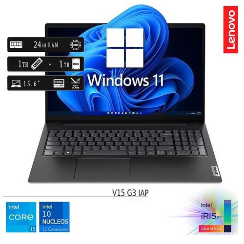 Laptop Nueva Lenovo V15 G3 IAP Core I5 12va Gen 24GB RAM 1TB SSD  1TB HDD