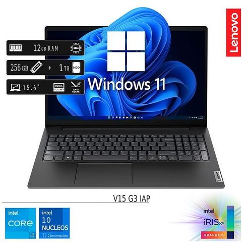 Laptop Nueva Lenovo V15 G3 IAP Core I5 12va Gen 24GB RAM 256GB SSD  1TB HDD