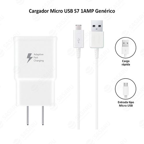 Cargador más cable tipo micro-USB a tipo USB