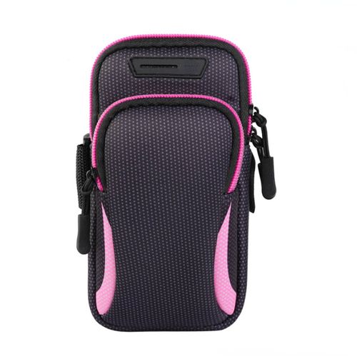 Bolso Porta Celular Deportivo Brazo Brazalete Con Correa Cel- rosado