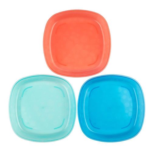 Set x3 unds. de Platos sin divisiones para niños pequeños