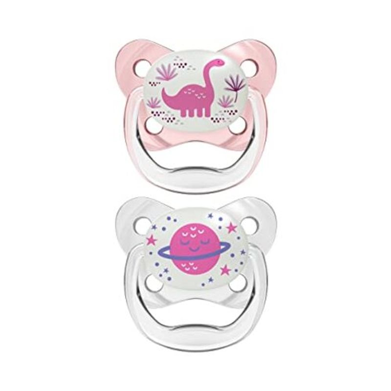 Set-x2-unds-de-Chupon-PreVent-brilla-en-la-oscuridad-MARIPOSA---6-12m-ROSA