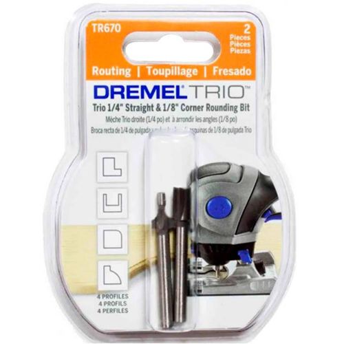 Fresa Redonda y Recta x 2 Unidades Dremel TR670