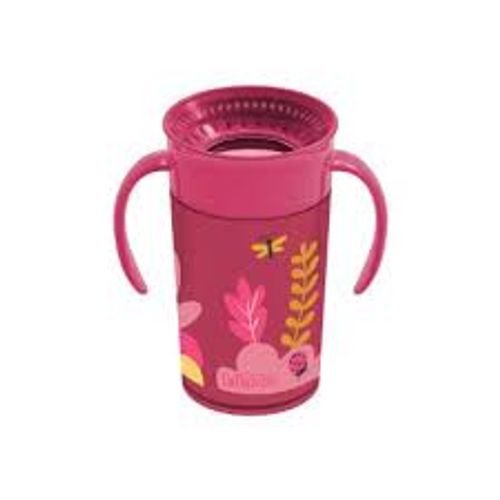 Vaso Cheers 360 con asas, 10oz/300 ml, mariquita rosa