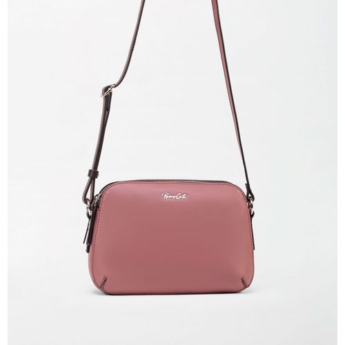 MORRAL PEQUEÑO EN CUERO LISO Y GRABADO
