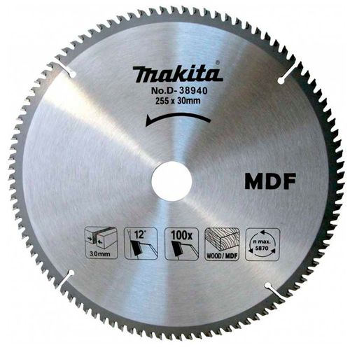 Disco para sierra de MDF 10" 255 X 30 X 60T Reductor 5/8"