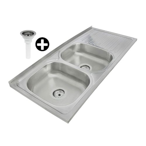 Lavadero 1 poza con escurridor 120x50cm para mueble