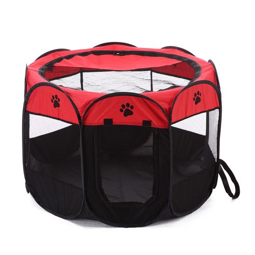 Corral para Mascotas Plegable Rojo Talla S