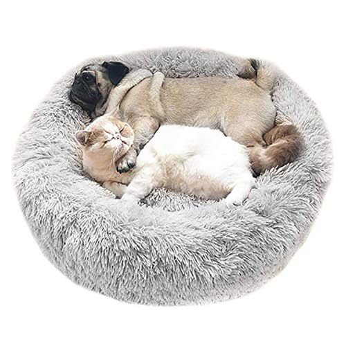 Cama Redonda para Mascota Gris Claro Talla S