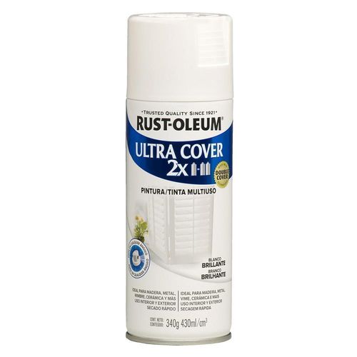 Aerosol Multiusos Rust Oleum Ultra Cover 2x Blanco Brillante 340 gr