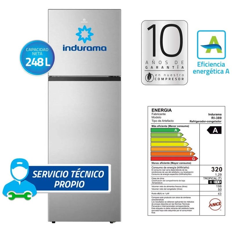 Refrigeradora-Indurama-RI-389-No-Frost-248L