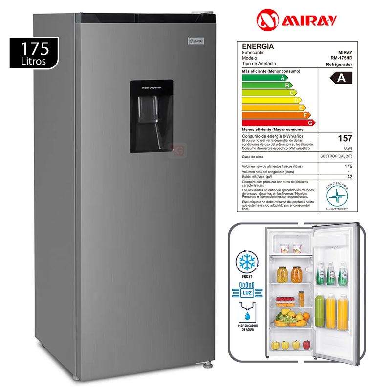 Refrigeradora-Miray-RM-175HD-Frost-175L