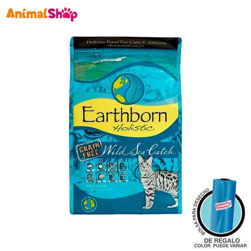 Comida De Gato Earthborn Holistic Pesca Del Mar  2Kg