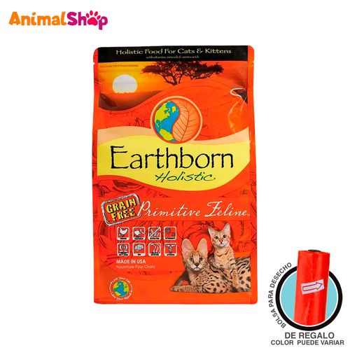 Comida De Gato Earthborn Holistic Felino Sin Granos 2Kg