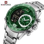 Reloj-Naviforce-Acero-inoxidable-Plateado-con-Verde-NAV-109