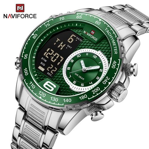 Reloj Naviforce Acero inoxidable Plateado con Verde NAV-109