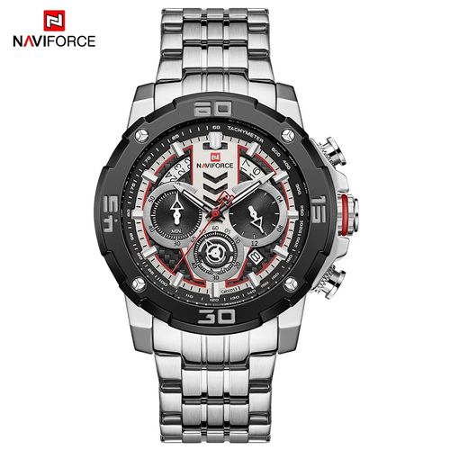 Reloj Naviforce Acero Plateado y Negro NAV-26