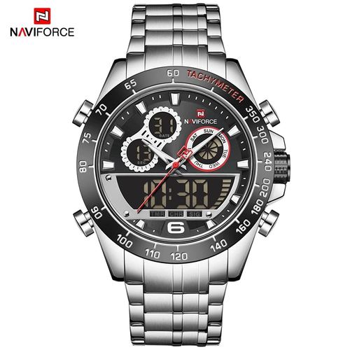 Reloj Naviforce Acero Plateado y Negro NAV-51