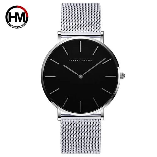 Reloj Hannah Martin Acero Plateado Negro HAN-8