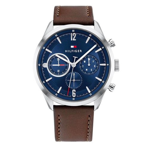 Reloj Tommy Acero Azul con Rojo y Plateado 1791718 TOMF-3