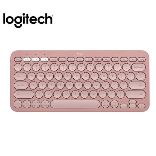 Teclado Logitech Pebble 2 K380s Bluetooth/Wireless Rosado