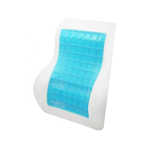 Cojín lumbar Viscoelástico Alto con Gel y funda Blanca