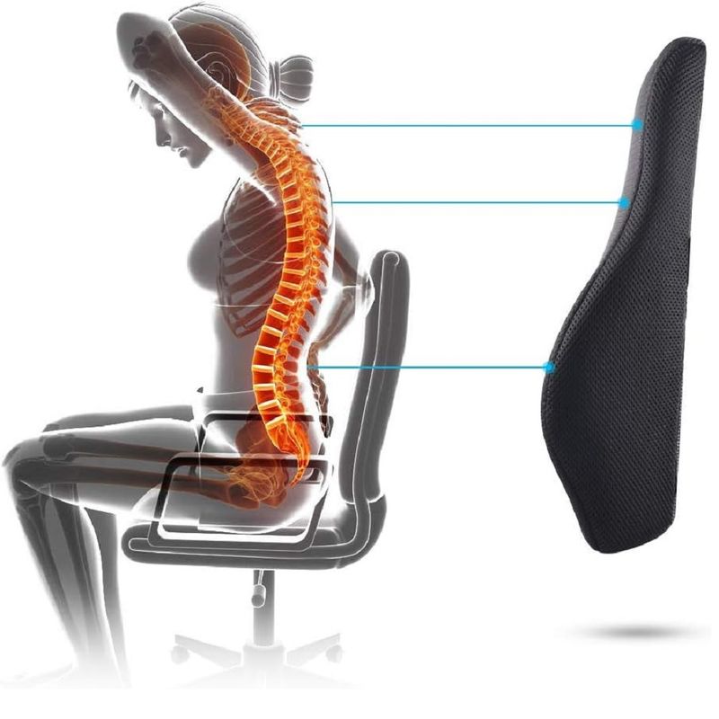 Cojin-lumbar-Viscoelastico-Alto-con-Gel-y-funda-Azul