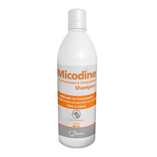 Shampoo Terapeútico Antibacteriano Micodine para Perros y Gatos 500ml