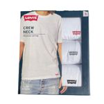 Polos-interiores-Levi-s-Cuello-Redondo-Blanco---Packx3---Talla-S