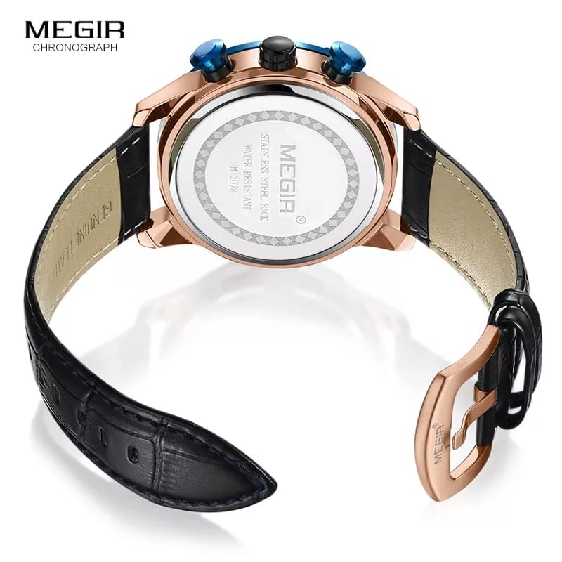 Reloj-Megir-Acero-Oro-Rosa-Azul-y-Cuero-Negro-MEG-39