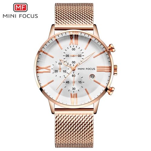 Reloj MiniFocus Acero Oro Rosa MIN-34