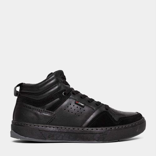Botines Casual Pegada Hombres 118914  Cuero Negro