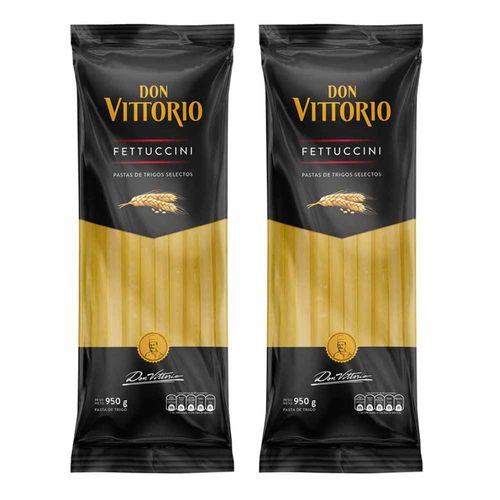 Pack Fideos Fettuccini DON VITTORIO Bolsa 950g x 2un